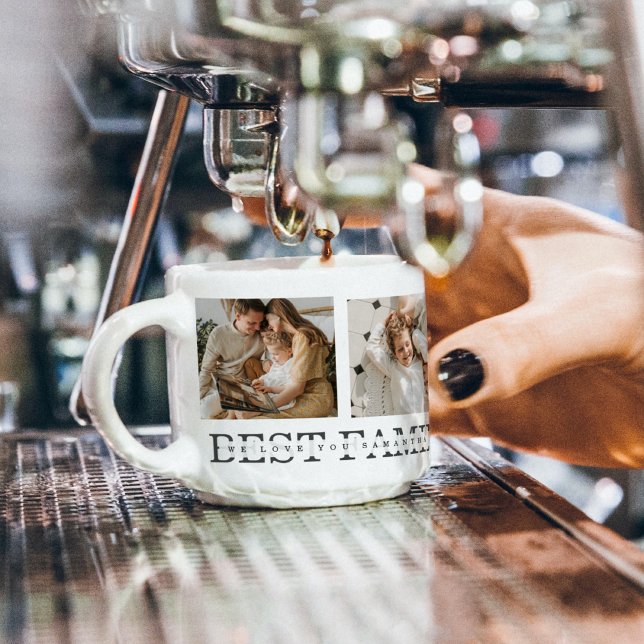 Trendig Collage Photo & Best Family - någonsin bäs Espressomugg (Skapare uppladdad)