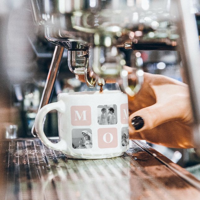 Trendig Collage Photo & Pastel Rosa Best Mamma Gif Espressomugg (Skapare uppladdad)