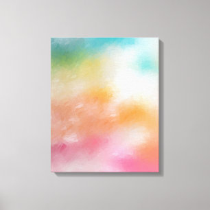 Trendig Colorful Abstrakt Art Red Rosa Blue Lila Canvastryck