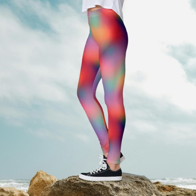 Trendig Colorful Aurora Borealis norra Ljus Leggings (Skapare uppladdad)