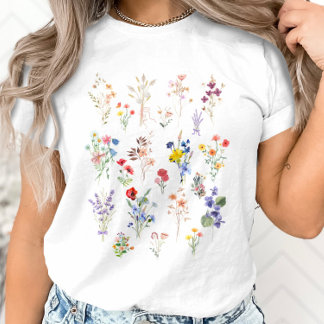 Trendig Colorful Boho Flowers T Shirt