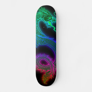 Trendig Colorful Chinese Dragon Mini Skateboard Bräda 18,5 Cm
