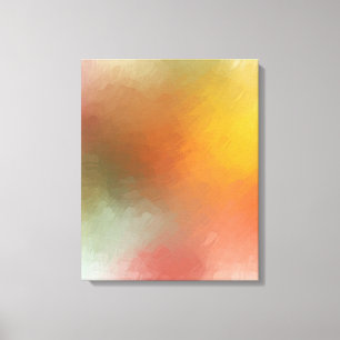 Trendig Colorful Modern Abstrakt Art Red Gult Canvastryck