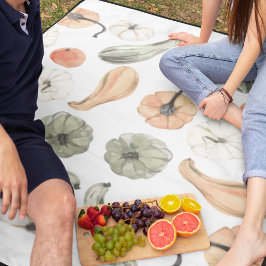 Trendig Colorful Pumpkin Mönster | Höst vibes Fleecefilt