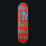 Trendig Colorways Typography Ord Cloud Skateboard<br><div class="desc">Skateboard för designer i färgtoner av rött, nordblått och ljust grönt. Effekten av det här trendiget av gatutextbaserad design beror på längden på ditt namn. Välj "Klicka för att anpassa ytterligare" grund i "Anpassa den här mallen" för att få det utseende du vill ha. Du kan också göra bakgrunden och...</div>