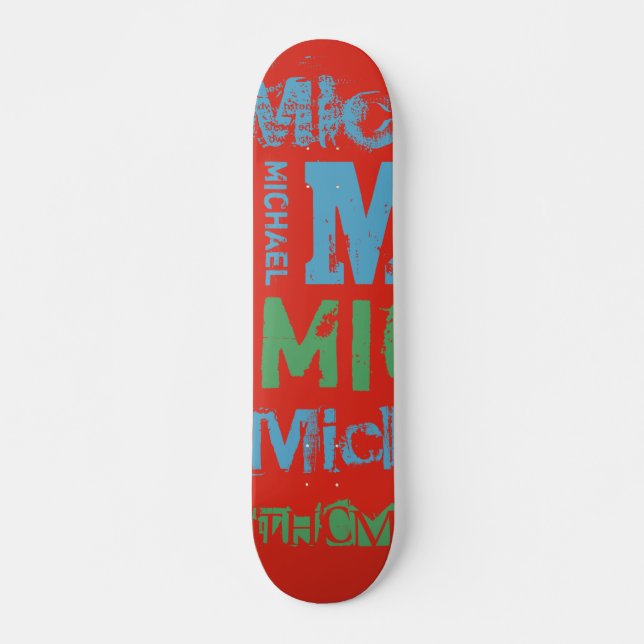 Trendig Colorways Typography Ord Cloud Skateboard (Framsida)