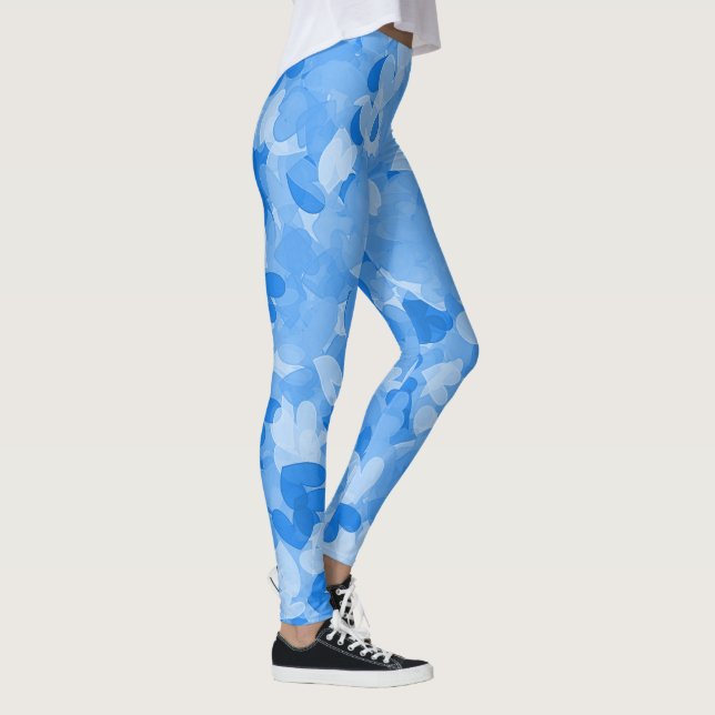 Trendig & Comfy Stilar - Blue Hearts Mode Leggings (Höger)