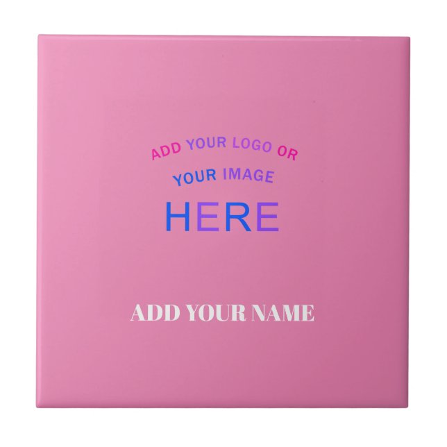 Trendig Contemporary Anpassade Trademark Rosa Kakelplatta (Framsidan)