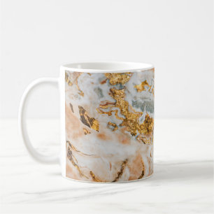 Trendig Cool Marmor Guld Touch Kaffemugg