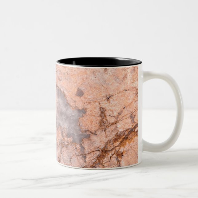 Trendig Cool Marmor Stentextur Två-Tonad Mugg (Höger)