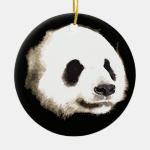 Trendig Coola Chic Hett Panda Julgran Ornament