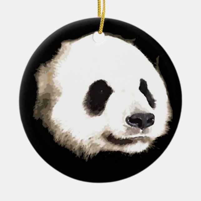 Trendig Coola Chic Hett  Panda Julgran Ornament (Framsidan)