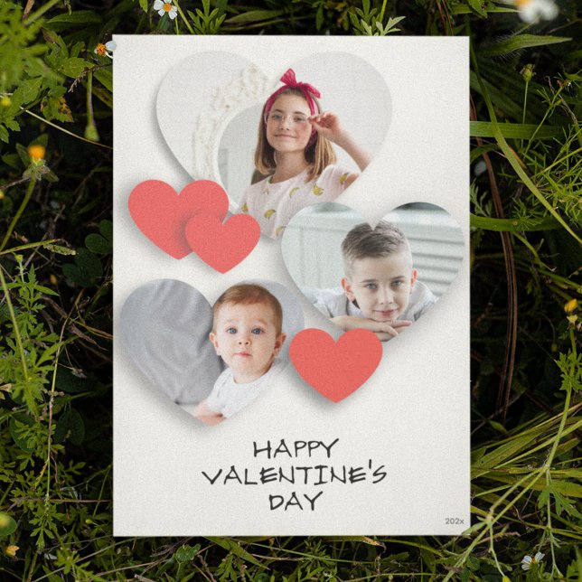 Trendig Coola Heart Photo Colleting Greeting Card Julkort (Skapare uppladdad)