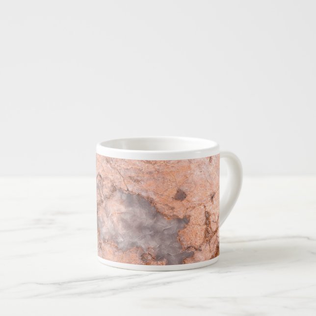 Trendig Coola Marble Stone Struktur Espressomugg (Framsida höger)