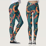 Trendig Coola Orange Snake Mönster Jungle Camoufla Leggings<br><div class="desc">Dessa coolor skryter om en abstrakt Jungle Colorful Snakes Mönster mot bakgrund av mörk lövs. Den här komplicerade och moderna utformningen av python-skalet framhäver häftigt och ser till att du står ut från folkmassan samtidigt som du fungerar som en bra kamouflage i djungelinspirerade miljöer. Känn dig unik när du lägger...</div>