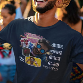 Trendig Coola Smeta ut 4 Photo Collage Grad T Shirt