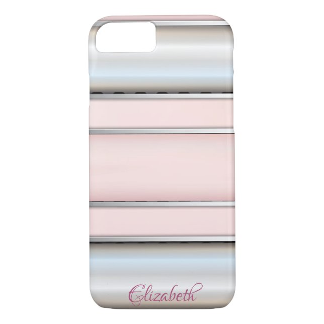 Trendig Coola stripe Silver - Personlig Case-Mate iPhone Skal (Baksida)
