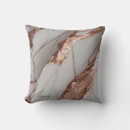 Trendig Copper Glitter Marble Kudde