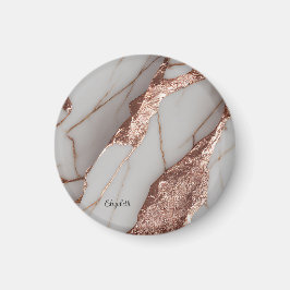 Trendig Copper Glitter Marble Magnet