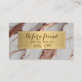 Trendig Copper Glitter Marble Rabattkort