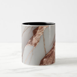 Trendig Copper Glitter Marble Två-Tonad Mugg
