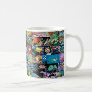 Trendig Coral Reef Marine Life Fish Animals Foton Kaffemugg