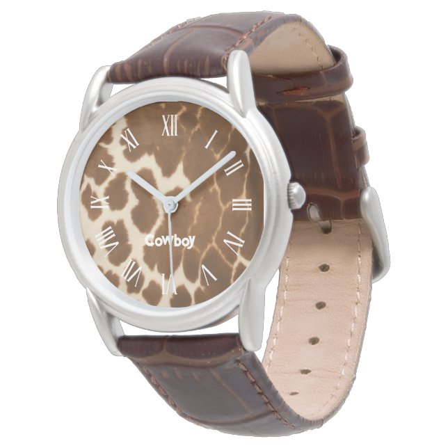 Trendig Cow Faux Leather Elegant Collection Armbandsur (Vinklad)