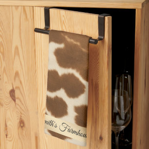 Trendig Cow Faux Leather Elegant Collection Kökshandduk