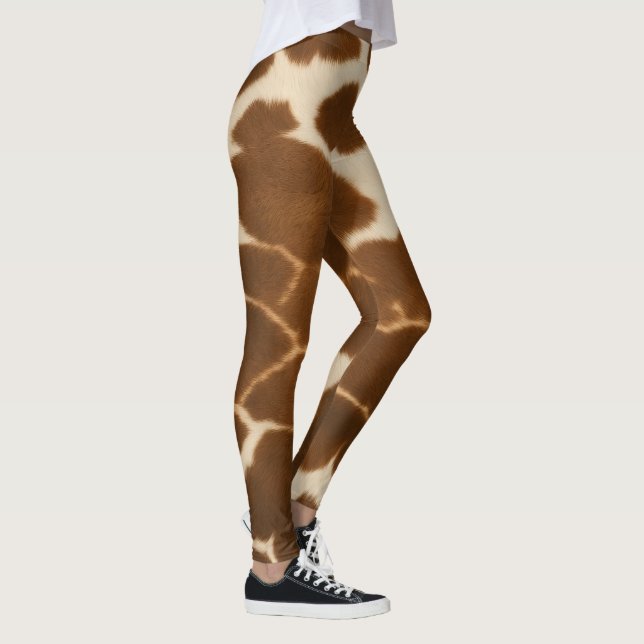 Trendig Cow Faux Leather Elegant Collection Leggings (Höger)