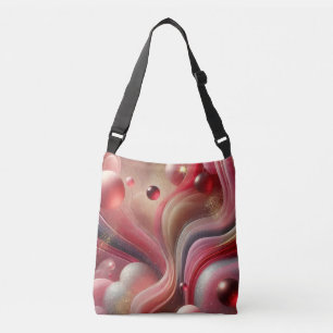 Trendig Crossbody Bag med Abstrakt Art Design Axelväska