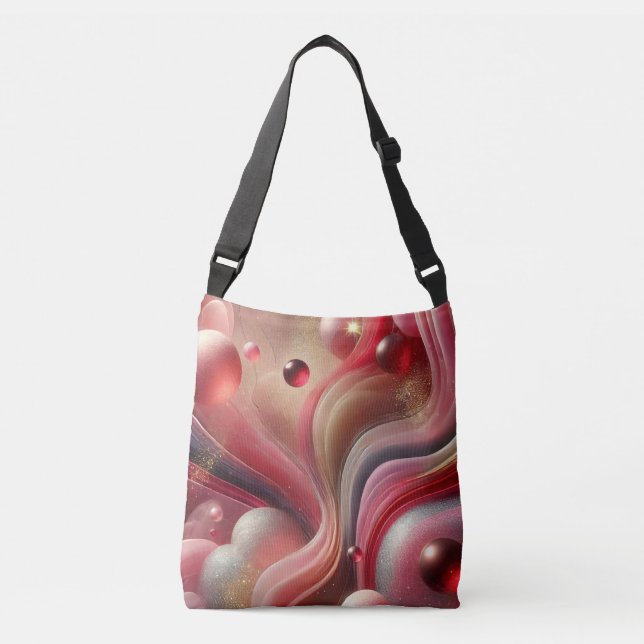 Trendig Crossbody Bag med Abstrakt Art Design Axelväska (Framsida)