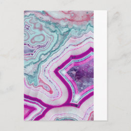 Trendig Cute Agate Geode Vykort