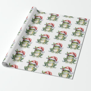 Trendig Cute Frog Santa Hat jul Presentpapper