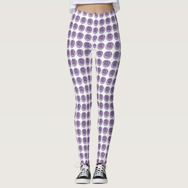 Trendig Cute Lavender Mönster Leggings (Framsida)