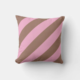 Trendig Cute Mocha Brown Rosa Rand Kudde