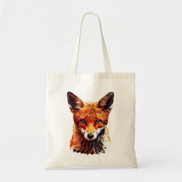 Trendig Cute Red Fox Head Toit Bag Tygkasse