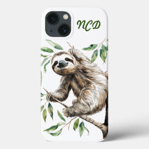 Trendig Cute Sloth i A Träd