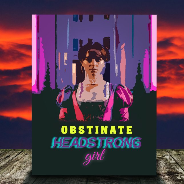 Trendig Cyberpunk Obstinate Headstrong Girl Vykort (Skapare uppladdad)