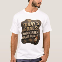Trendig DAGENS MÅL DRIKA ÖL HA KUL T Shirt