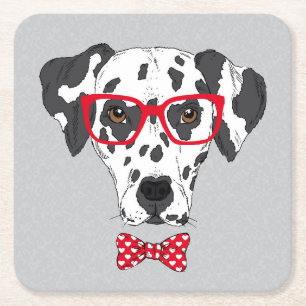 Trendig Dalmatian Underlägg Papper Kvadrat