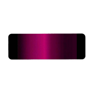 Trendig Deep Fushsia Gradiant Solid & Black Lable Returadress Etikett