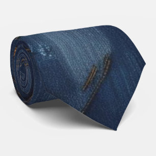 Trendig Denim Stil Neck Tie Slips