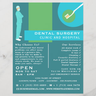 Trendig Dentist Design, Tandvård, Dentist Advert Reklamblad