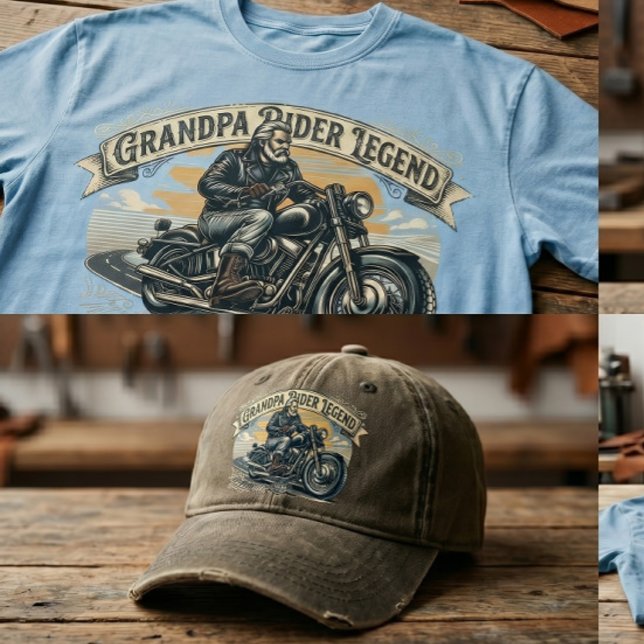 Trendig design för farfar ryttarlegend t shirt (Skapare uppladdad)
