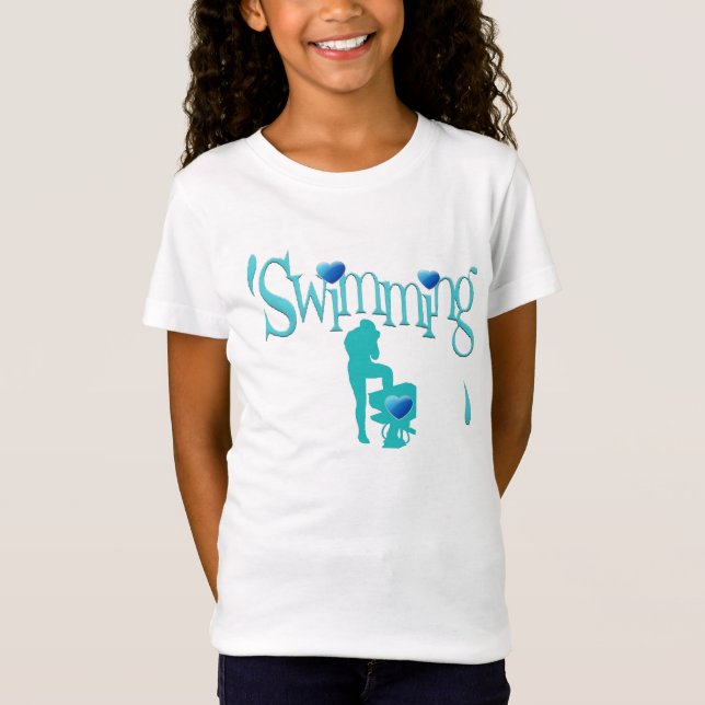 Trendig Design Swimming T-Shirt (Framsida)
