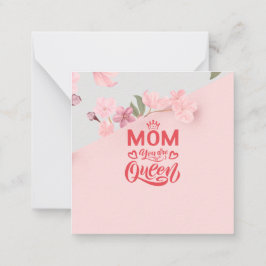Trendig design typografi Mamma du är drottningen Anteckningskort