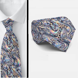 Trendig & Djärv Opal Leopardtryckt slips