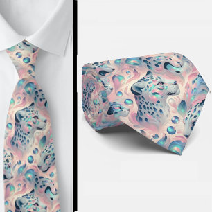 Trendig & Djärv Opal Leopardtryckt slips