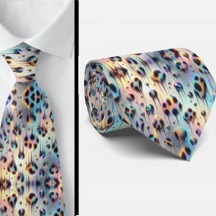 Trendig & Djärv Opal Leopardtryckt slips