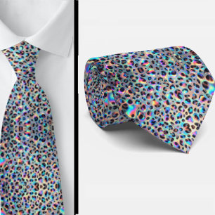 Trendig & Djärv Opal Leopardtryckt slips